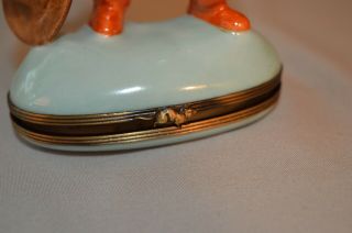 Vintage Limoges French Figural Trinket Box – Standing Cat in Old English Clothes 8