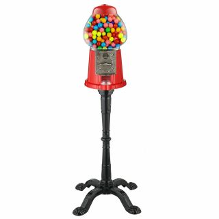 Vintage Gumball Machine Candy Vending With Stand Bubble Gum Dispenser Bank