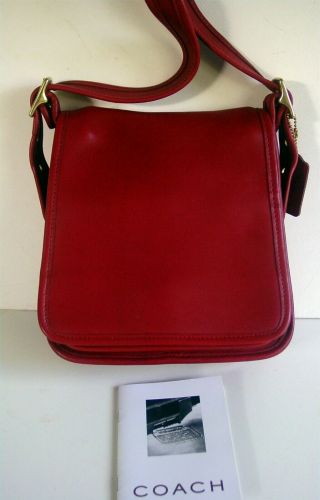 Vintage Coach Legacy Dark Red Leather Flap Purse/crossbody 9145/mint - Very Rare