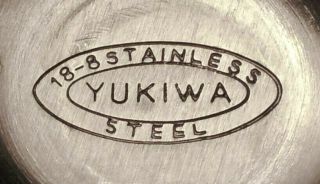 YUKIWA Set (6) Vintage 18/8 S.  Steel 3.  5 Oz MARTINI - CHAMPAGNE GLASSES Japan 5