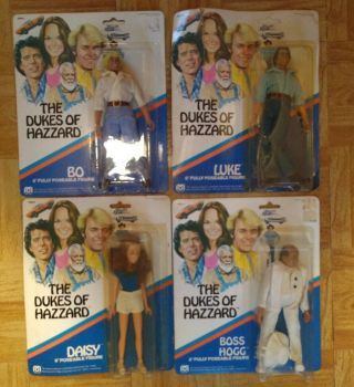 Dukes Of Hazzard Mego Dolls Vintage 1981 8 Inch Set Bo Luke Daisy Boss Hogg
