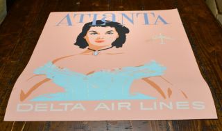 Postmanpatfr Combined Delta Airlines Atlanta & Miami Destination Poster