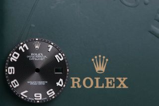 Rolex Mens Datejust Black Concentric Arabic Dial For 116234 Fcd8993
