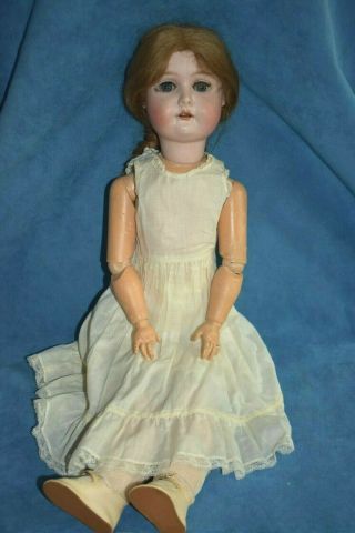 Antique Special Germany Blue Sleepy Eye Bisque Porcelain Composition 26 " Doll