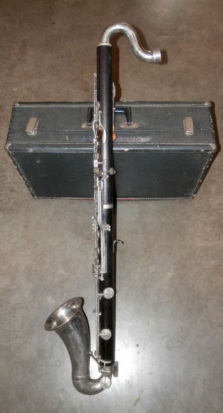 Vintage Noblet Paris Wood Bass Clarinet Noreserve