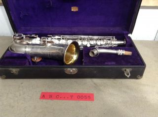 Vintage Conn Chu Berry Eb Alto Saxophone Silver Saxophone In