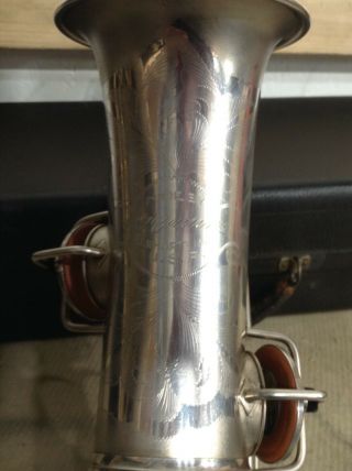 Vintage Conn Chu Berry Eb Alto Saxophone Silver Saxophone In 4