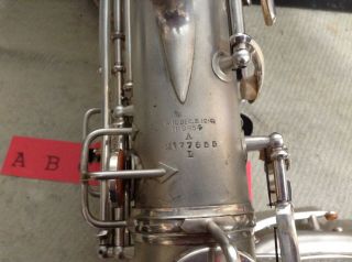 Vintage Conn Chu Berry Eb Alto Saxophone Silver Saxophone In 9