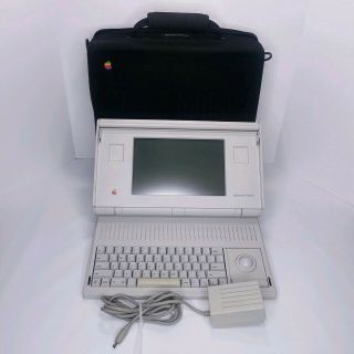 Vintage Apple Macintosh Portable M5120 Laptop Computer With Case & Powercord