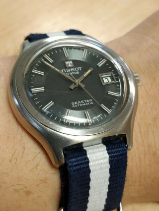 Vintage 1970s Tissot Seastar Cal 2481 (Omega 1481) serviced and running well 6