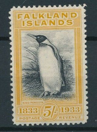 [seb45] Falklands Isl 1933 Penguin The Rare Stamps Very Fine Mh Value $1000