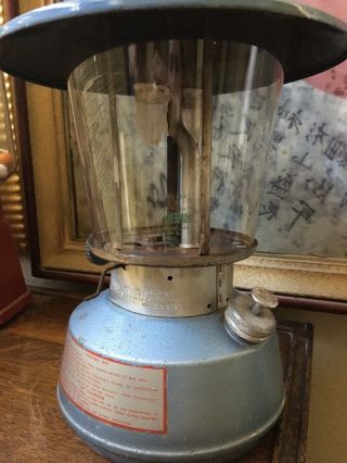 Vintage Blue WARDS WESTERN FIELD THERMOS 60 - 9523 CAMPING LANTERN Camp 4