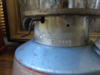 Vintage Blue WARDS WESTERN FIELD THERMOS 60 - 9523 CAMPING LANTERN Camp 7