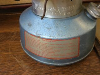 Vintage Blue WARDS WESTERN FIELD THERMOS 60 - 9523 CAMPING LANTERN Camp 8