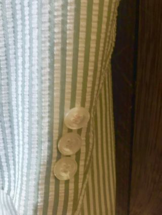 Vintage Barneys York Madison Room Seersucker Light Cotton Suit 44R 6