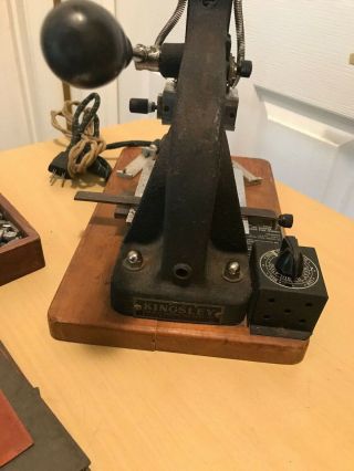 Vintage Kingsley Gold Foil Stamping Machine With Rare Military Stamps & Foils 11