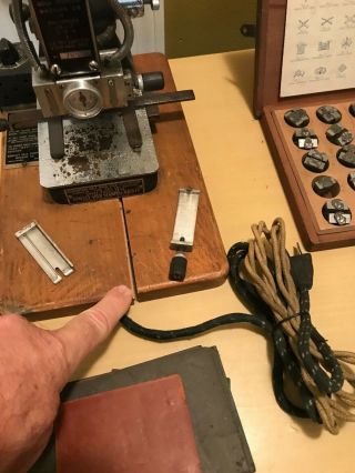 Vintage Kingsley Gold Foil Stamping Machine With Rare Military Stamps & Foils 12