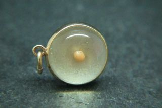 Antique Vintage 14k 585 Yellow Gold Mustard Seed Pendant Charm Matthew 17:20