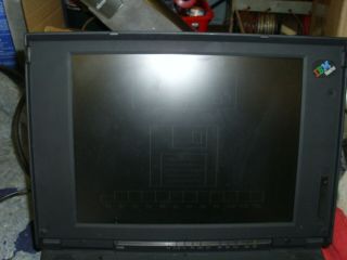 VINTAGE IBM THINK PAD LAPTOP COMPUTER WITH POWER SUPPLY 2
