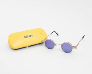 Vintage 90s Kenzo Prescription Sunglasses Flip - Out Purple Lens Covers Japan