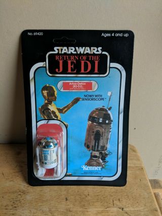 Vintage Star Wars R2 - D2 (with sensorscope) Return of The Jedi 1983 Kenner MOC 3