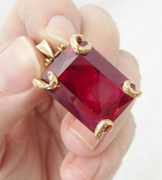 14ct Gold Ruby Heavy 1960 