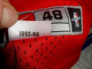 1997 - 98 NBA Finals Nike Dennis Rodman Authentic Bulls Jersey 48 Vintage Rare 5