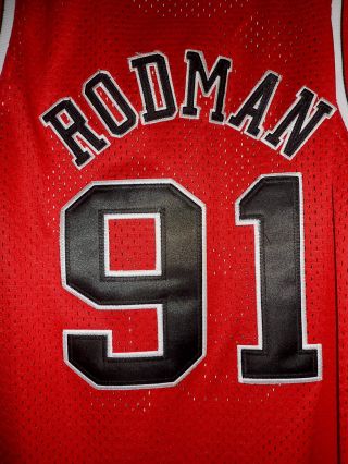 1997 - 98 NBA Finals Nike Dennis Rodman Authentic Bulls Jersey 48 Vintage Rare 7
