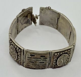 Vintage Gorgeous Heavy Chinese Sterling Wide Bracelet