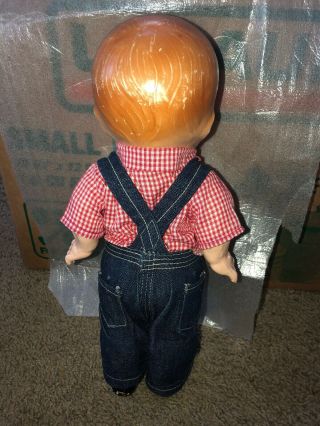 Vintage Buddy Lee Composition Doll In Lee Overalls And Shirt Unmarked 4