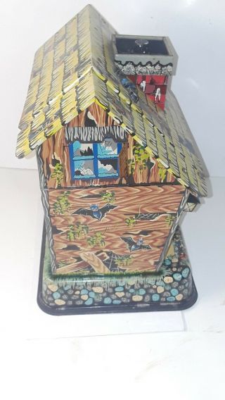 Vintage Marx Hootin Hollow Haunted House Tin Battery Operated Toy ALL 5