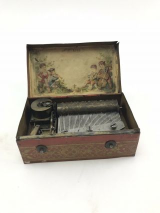 Vintage Swiss Made 2 Airs Music Box - 3741