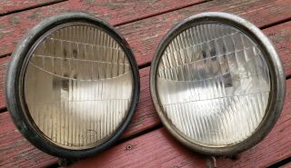 1935 - 37 Ford Pickup Two Lite Headlamps Rat Hot Rod Vintage Headlights