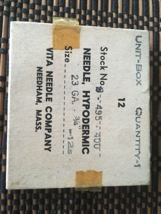 Vintage WYETH TUBEX 2 Hypodermic Quick Loading Metal Syringes 4