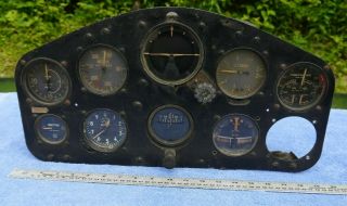 Vintage Airplane Aircraft Instruments Instrument Panel Dashboard Ww2 Era