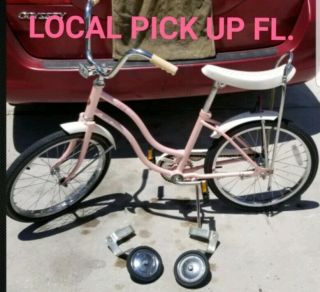 Vintage Schwinn Lil Chik Girls Bike Banana Seat 20 " Pink Bicycle Pick Up Only