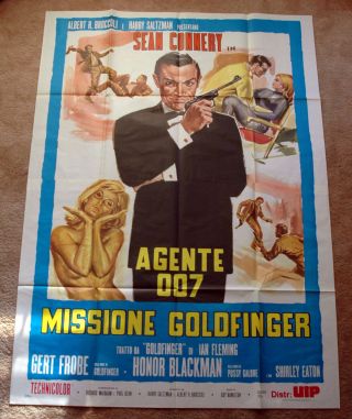 Vintage James Bond 007 - Goldfinger Movie Poster 1sh Film Connery Art