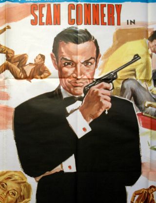 Vintage JAMES BOND 007 - GOLDFINGER Movie Poster 1sh Film Connery art 2