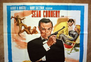 Vintage JAMES BOND 007 - GOLDFINGER Movie Poster 1sh Film Connery art 4