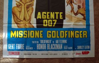 Vintage JAMES BOND 007 - GOLDFINGER Movie Poster 1sh Film Connery art 5