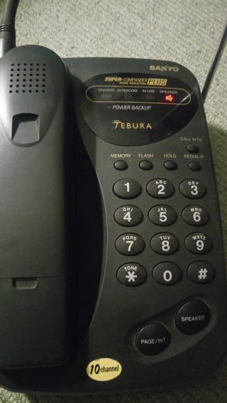 Rare Vintage 90 ' s ? SANYO Tebura Compander Cordless Phone Home Telephone 2