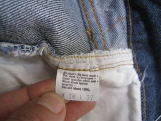 Vintage Levi ' s 501 Redline Selvedge Jeans Tag Size 34 X 32 7