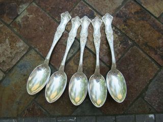 Vintage (5) Sterling Silver Tea / Coffee Spoons,  Edgewood Patternn 128 Gtw