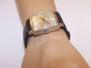 Vintage Jules Jurgensen Swiss 17 Jewel H 103511 Automatic S/S Men ' s Square Watch 4