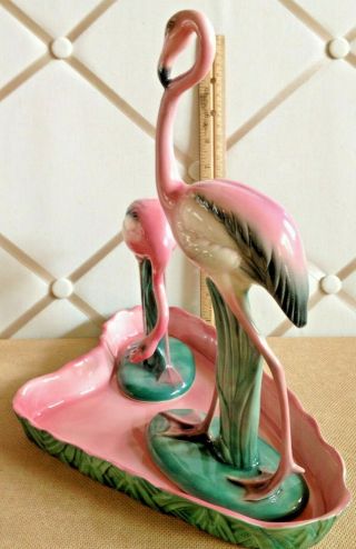 Vintage Will George Mid Century Modern Pretty Pastel PINK Flamingo Console Bowl 2