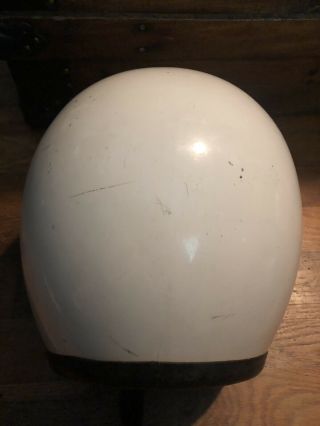 VINTAGE 1960s BELL TOPTEX MOTORCYCLE HELMET SNELL SIZE 6 3/4 White Snap Strap 4