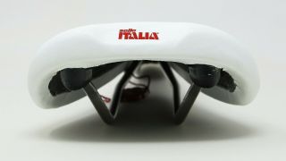 NOS SELLE ITALIA FLITE TITANIUM LEATHER SADDLE VINTAGE WHITE ROAD BIKE 90s LIGHT 5