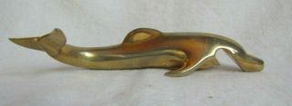 Vintage Brass Dolphin Bottle Cap Opener Made In Italy