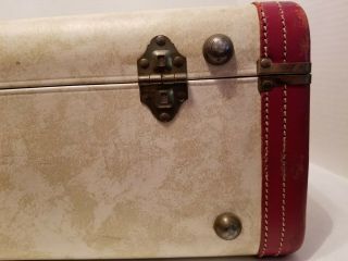 Vintage Leather Trimmed Suitcase 21 