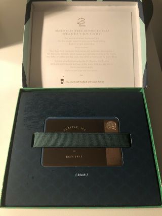 Starbucks 2013 Limited Edition Rose Gold Metal Gift Card - $0 Balance.  Very Rare.